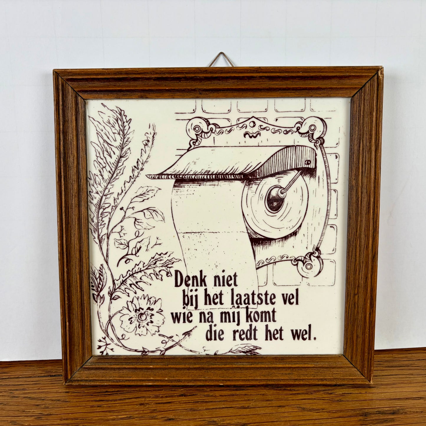 Vintage tegeltje met spreuk