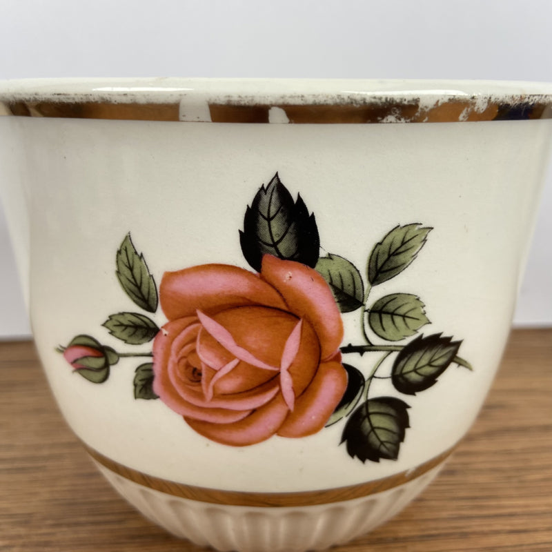Vintage bloempot Roos