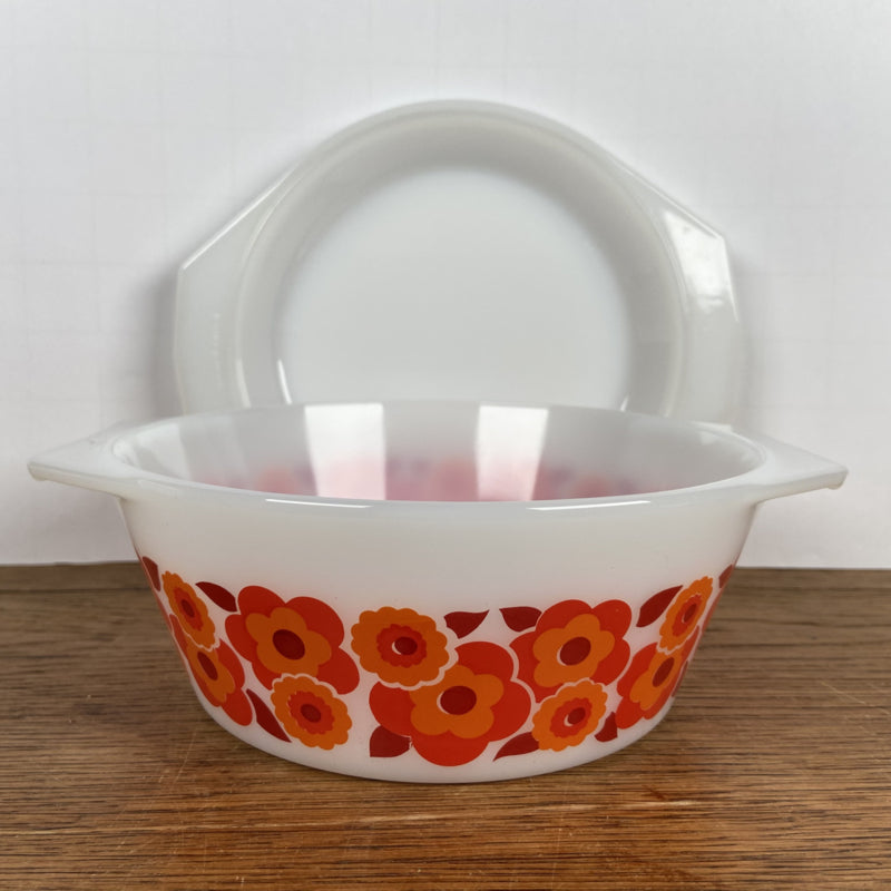 Arcopal lotus schaal met deksel oranje