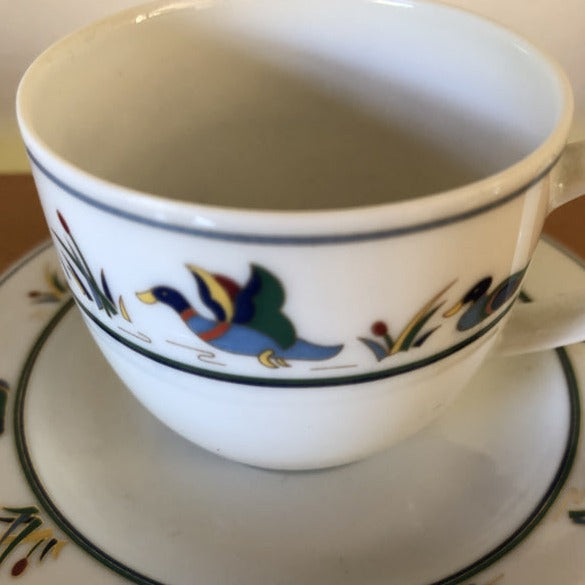 Kop en schotel Arzberg met eendjes