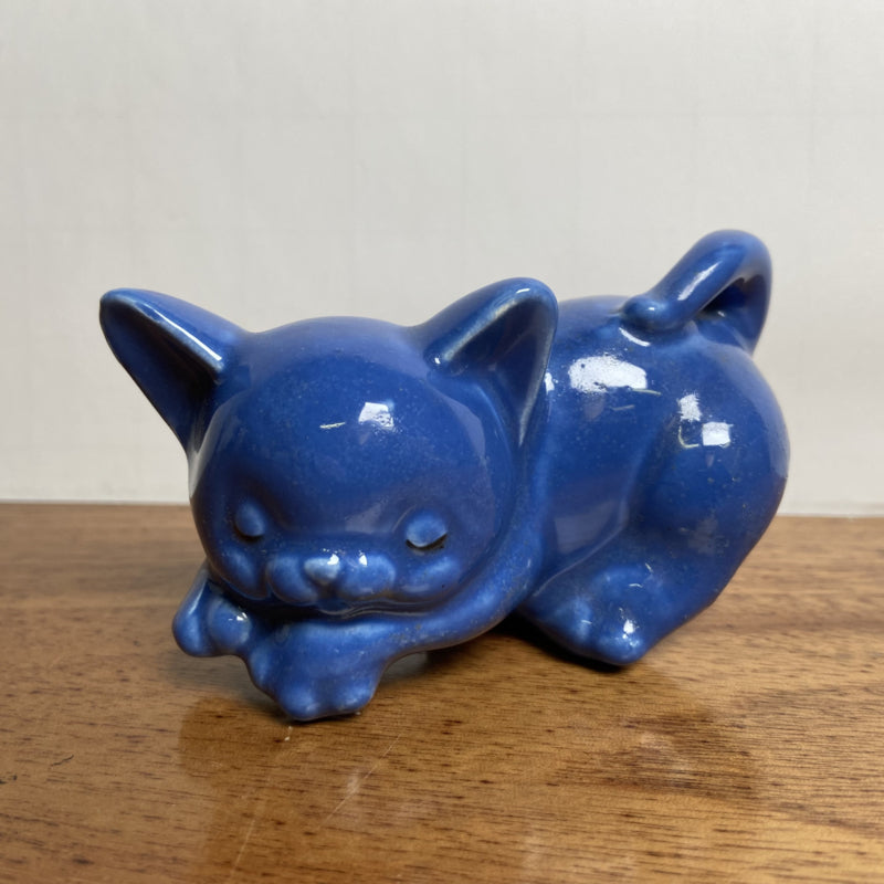 Vintage blauw poesje