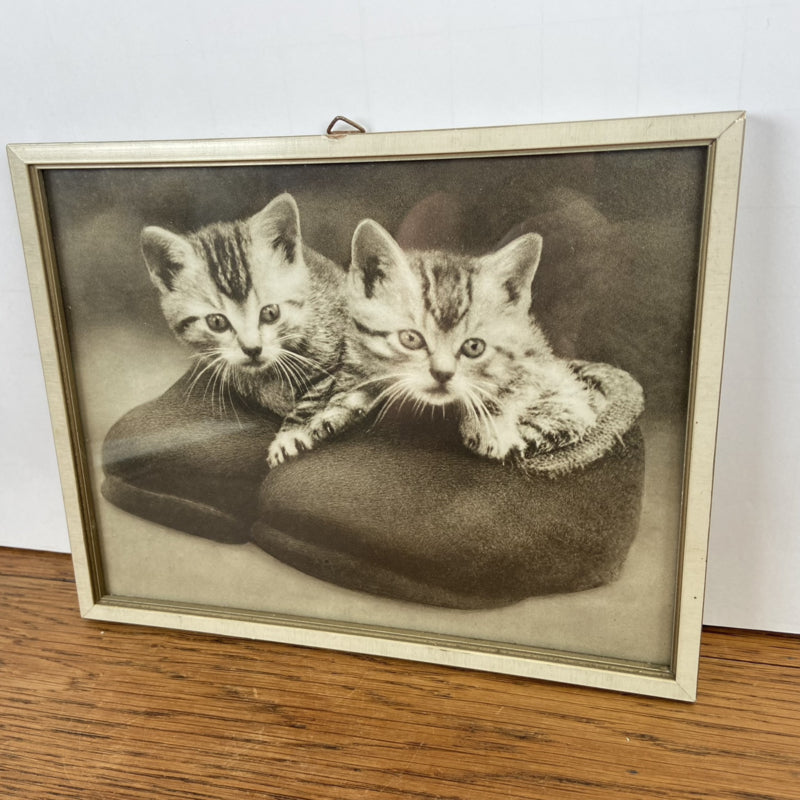 Vintage schilderijtje kat
