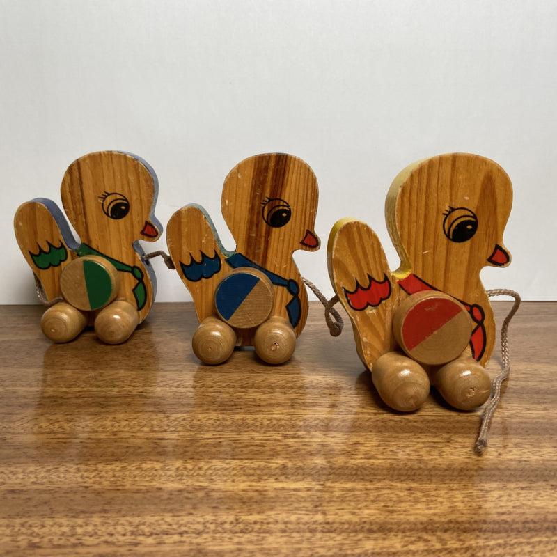 Vintage houten eendjes