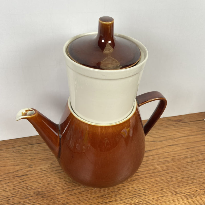 Vintage bruine Van nelle koffiepot met filter
