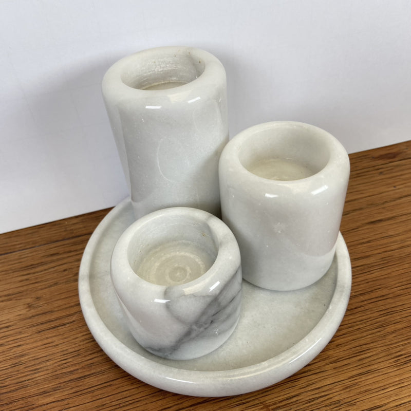 Marmeren waxine licht houders
