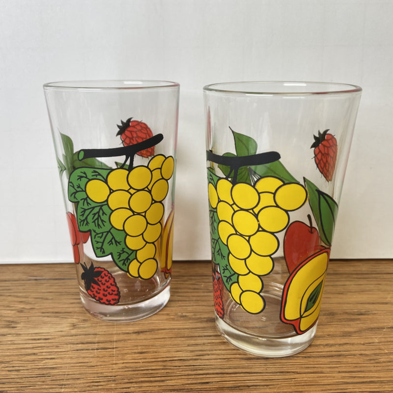 Vintage hoge fruitglazen