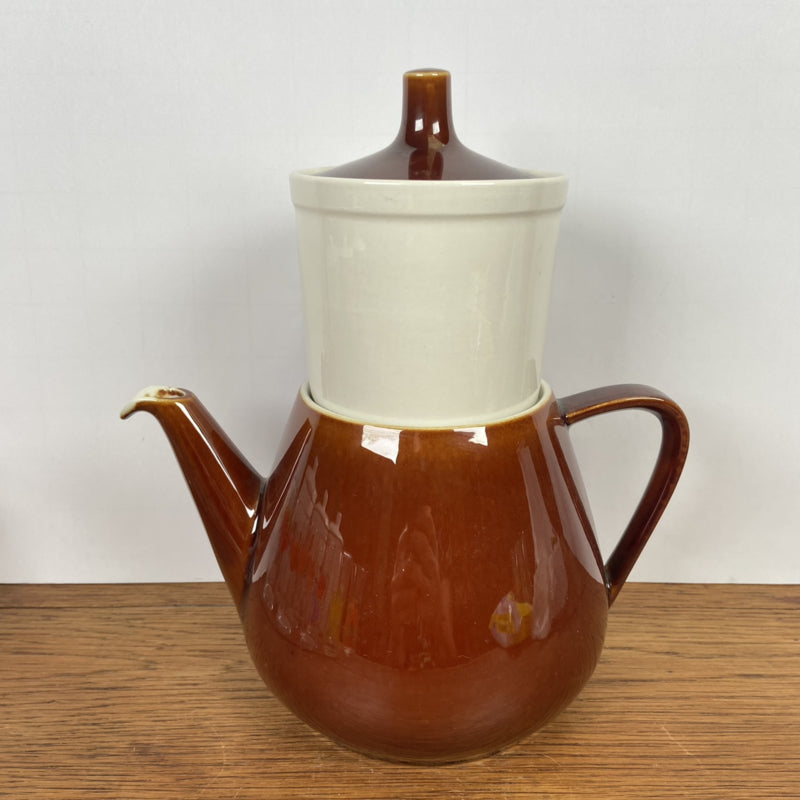 Vintage bruine Van nelle koffiepot met filter