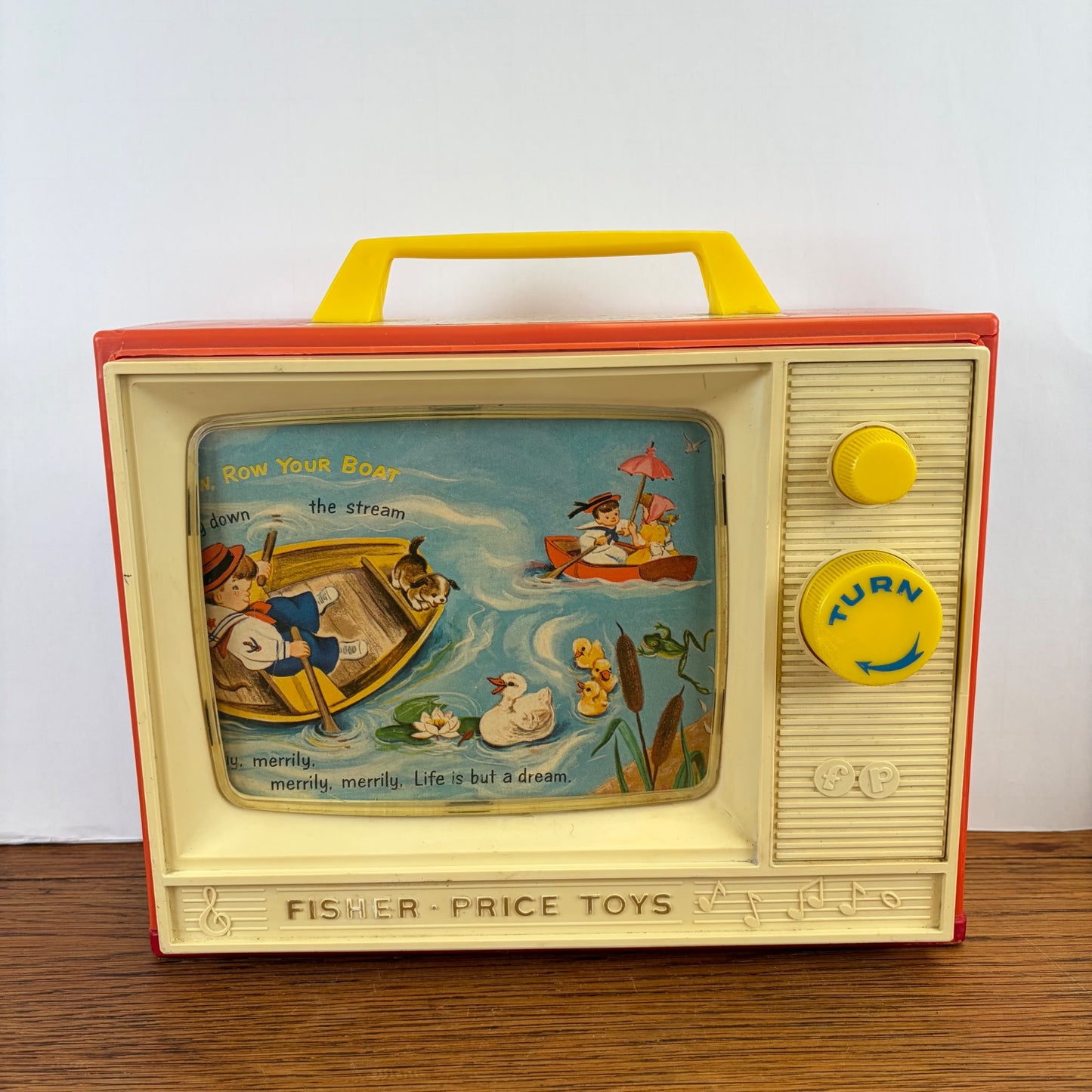 Vintage Fisher Price Giant Screen Music Box TV 1966