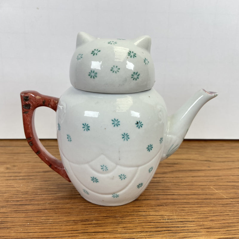 vintage theepotje uil