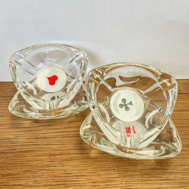 Vintage asbakjes speelkaarten