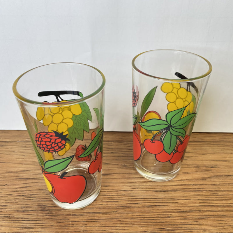 Vintage hoge fruitglazen