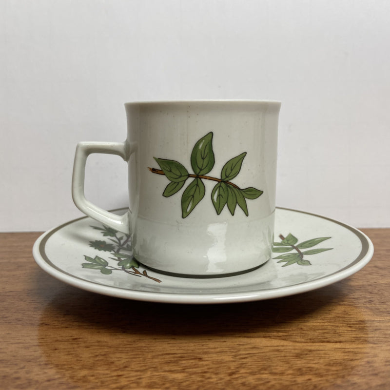 Wilde roze bloem kop en schotel Douwe Egberts