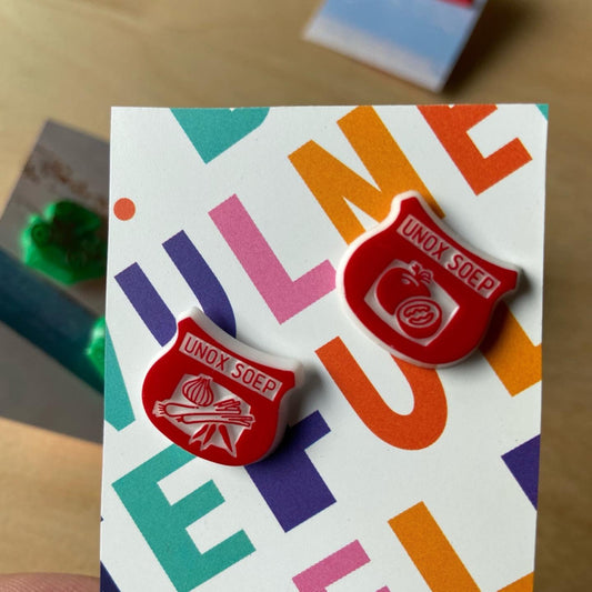 Vintage oorbellen unox soep