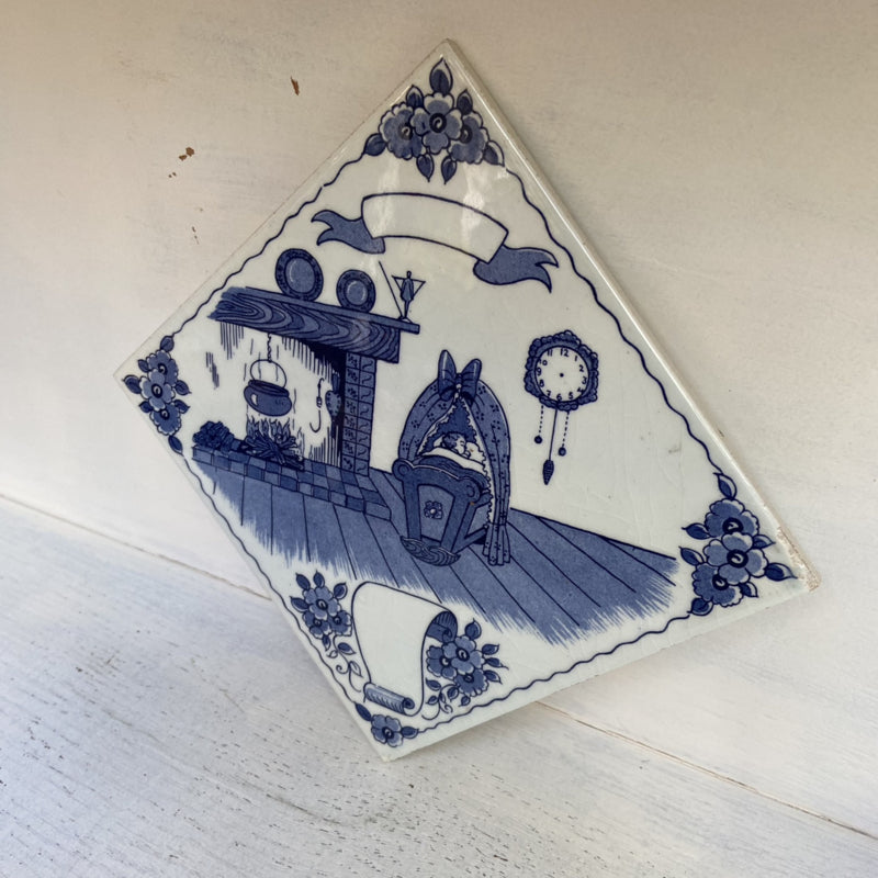 Vintage geboorte tegel