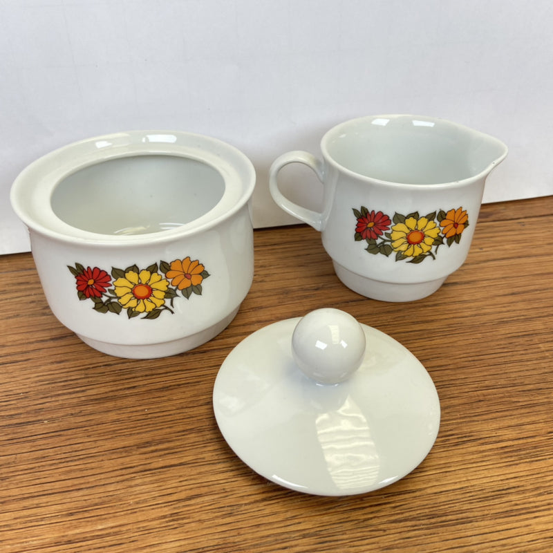 Vintage melk en suiker kannetje