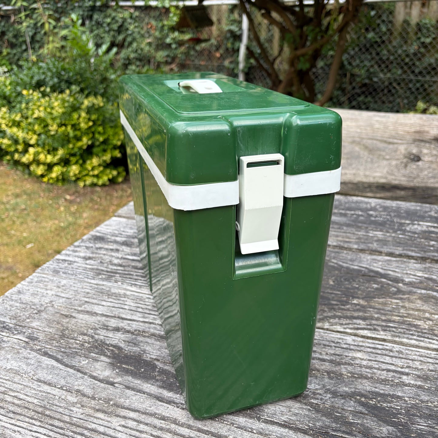 Vintage auto koelbox groen