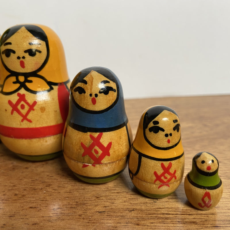 Vintage houten Matroeska setje