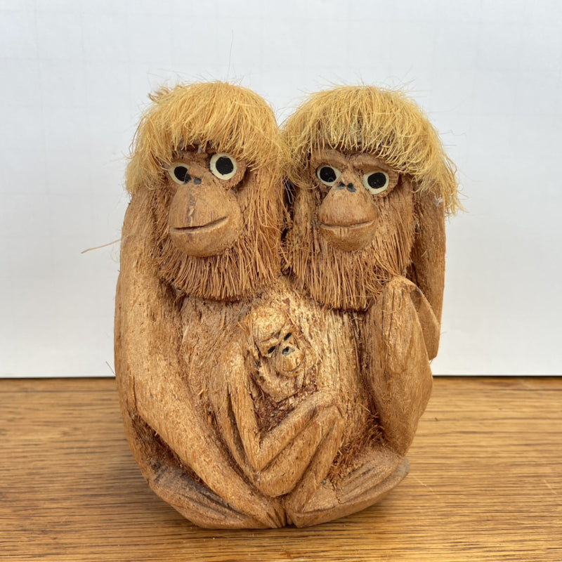 Vintage kokosnoot apen