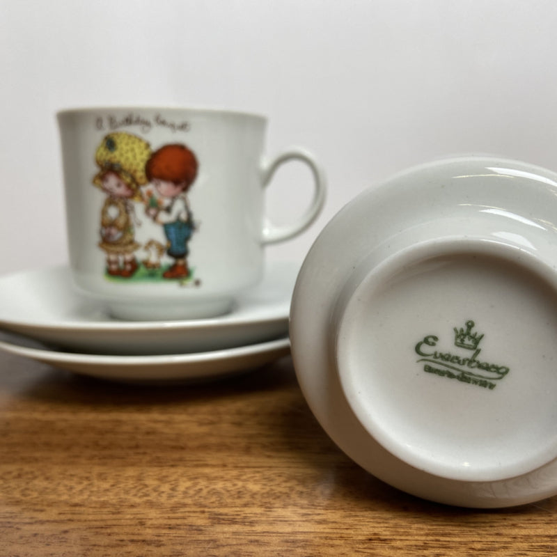 Vintage kop en schotels