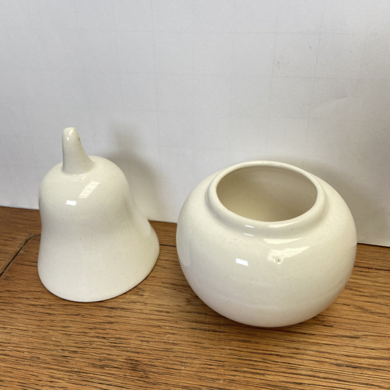 Vintage witte peer opbergdoosje