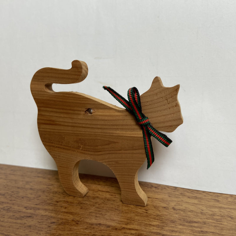 Houten kat hanger