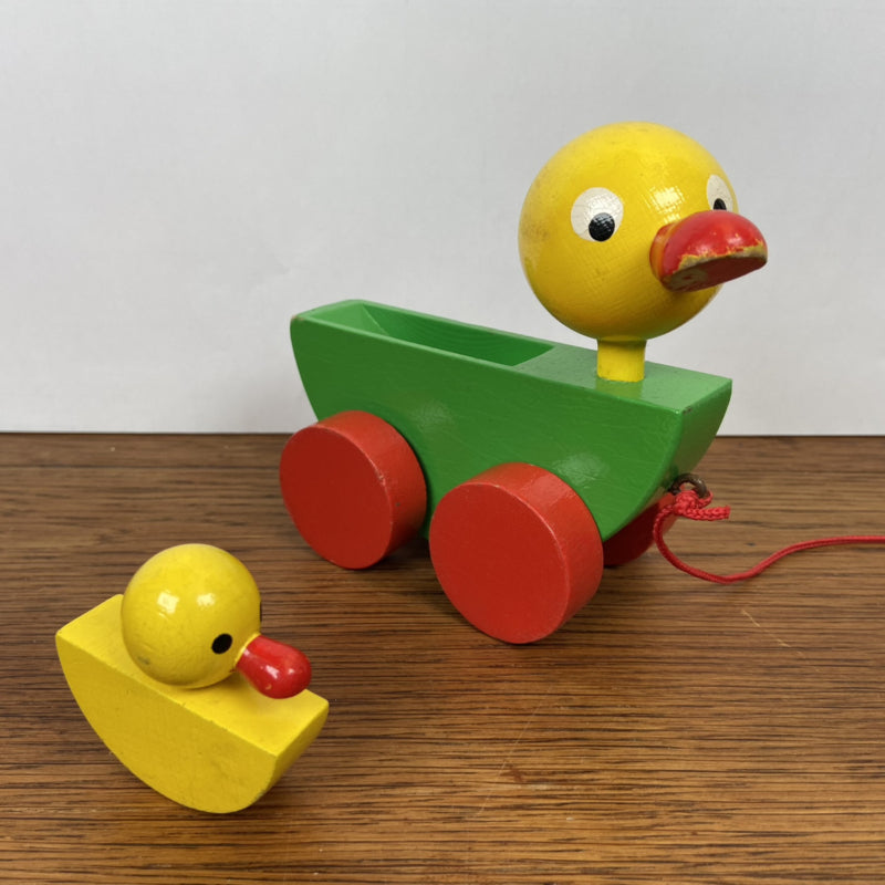 Houten trekdier eend