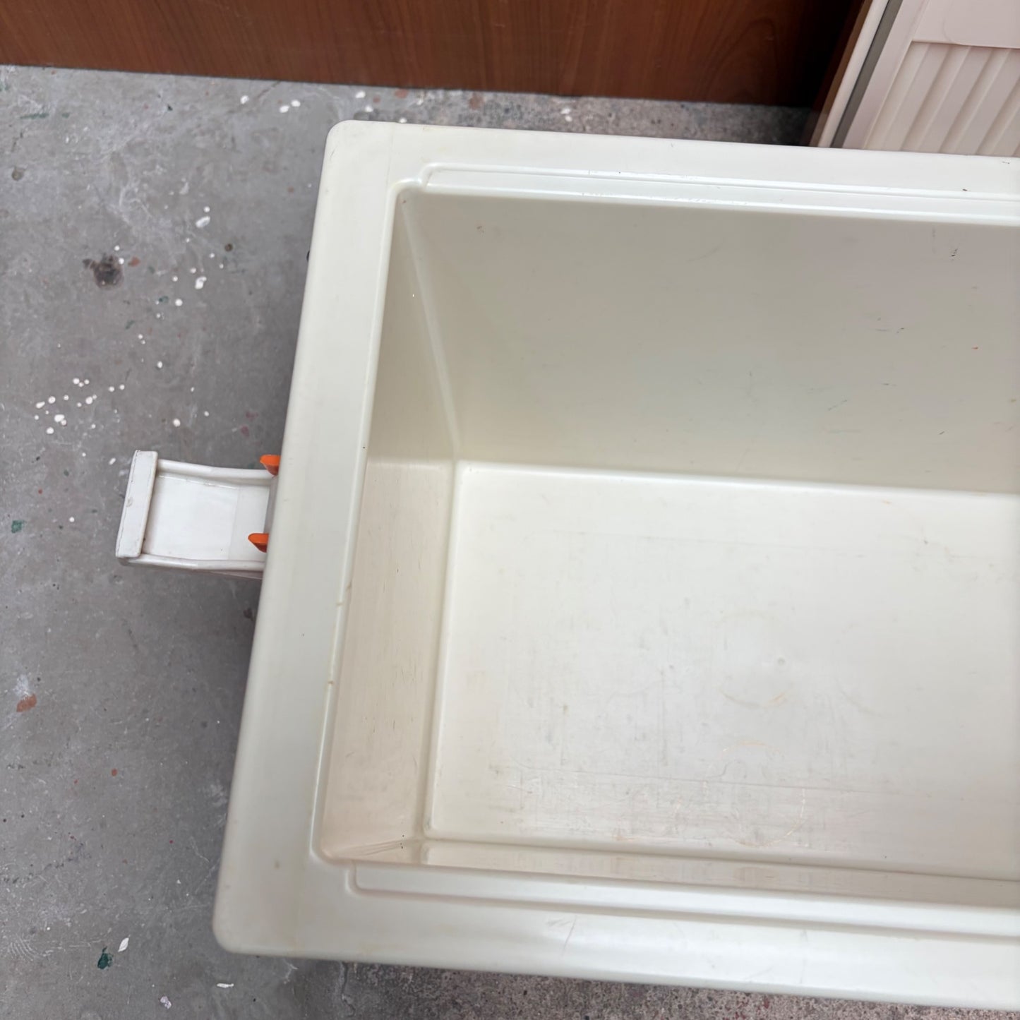 Vintage Curver koelbox oranje bruin