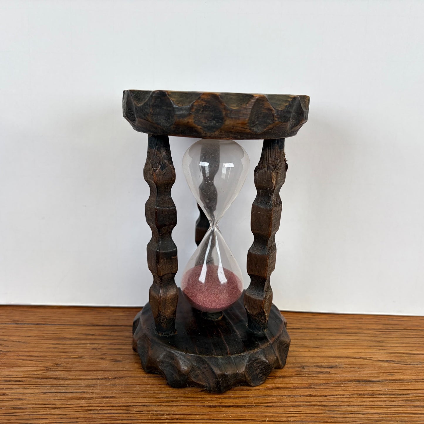 Vintage grote houten zandloper