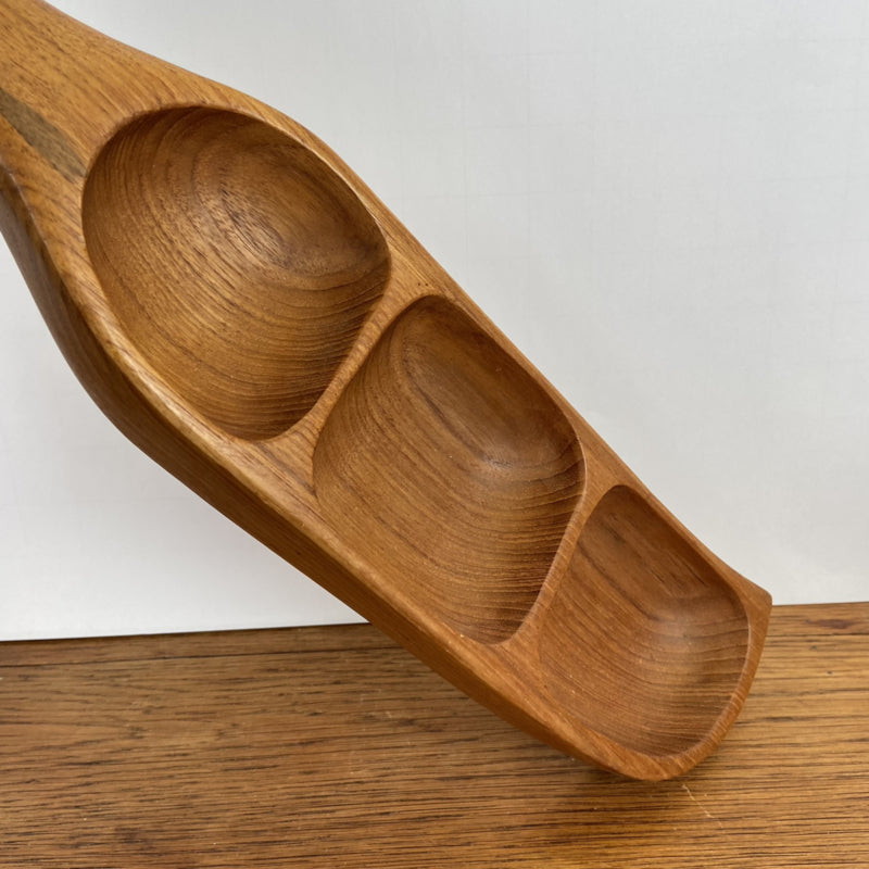 Vintage houten snackschaal
