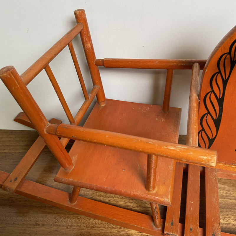 Vintage hobbelpaard voor pop!