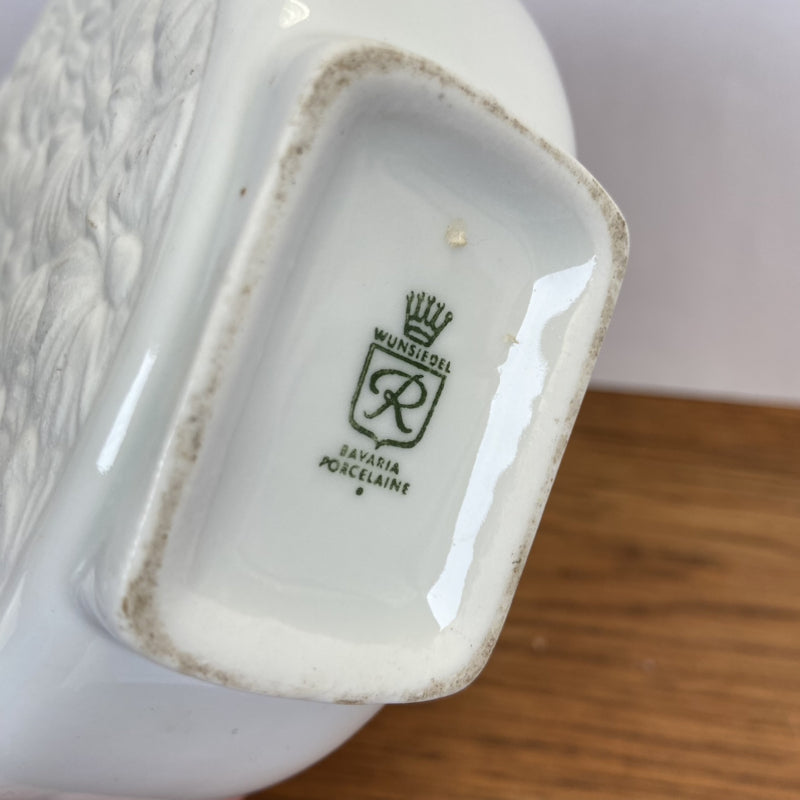 Vintage wit buik vaasje