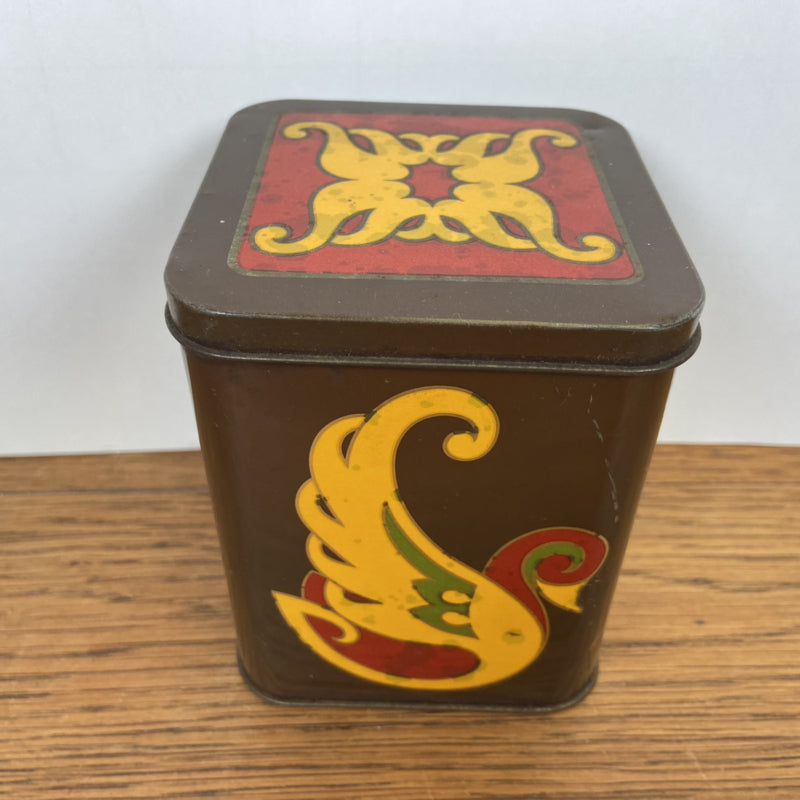 Vintage blikje zwaan
