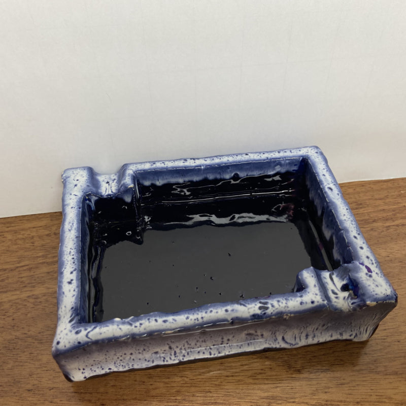 Vintage fat lava asbak blauw