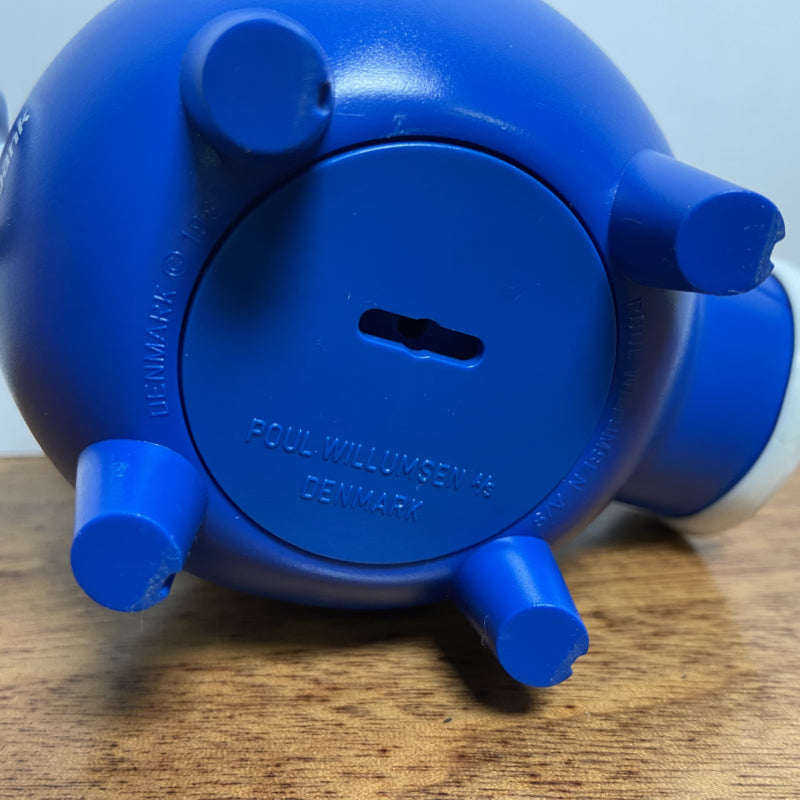 Vintage spaarvarken blauw-wit