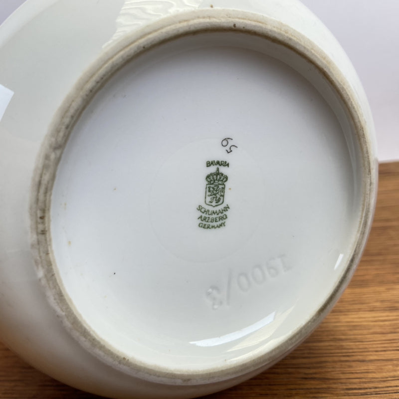 Vintage theepot oranje bloemen