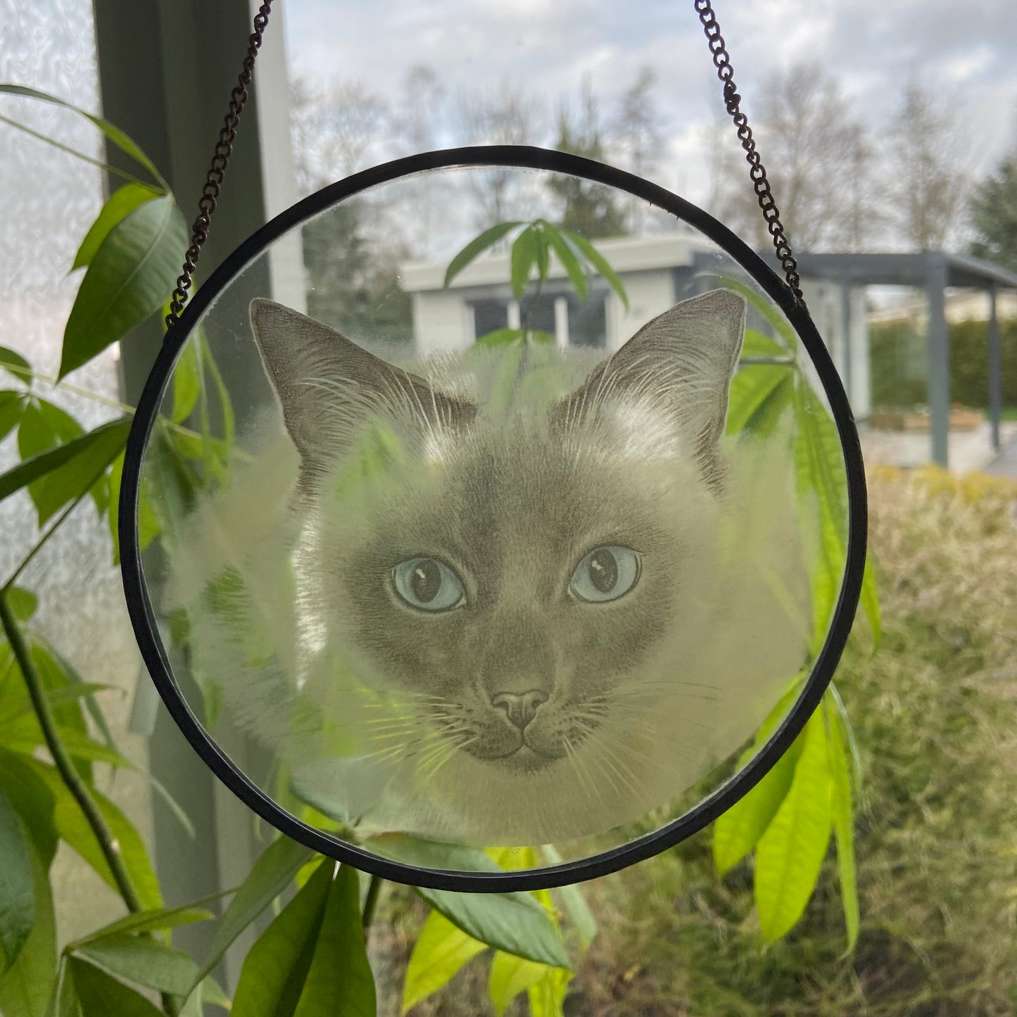 Vintage raamhanger kat