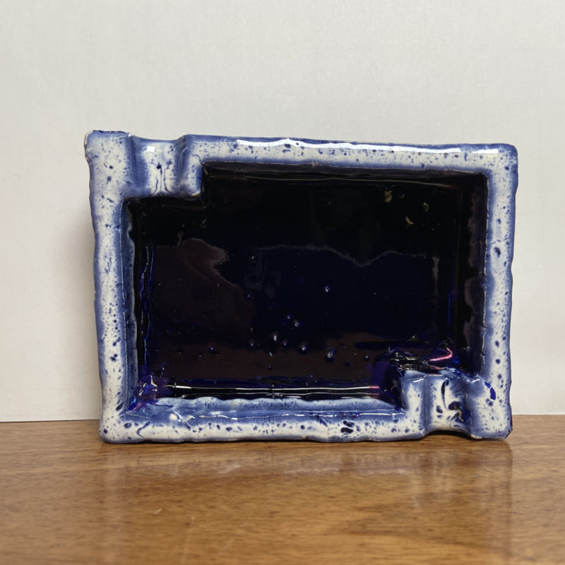 Vintage fat lava asbak blauw