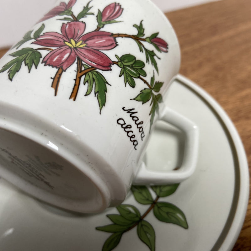 Douwe Egberts roze bloemen kop en schotel