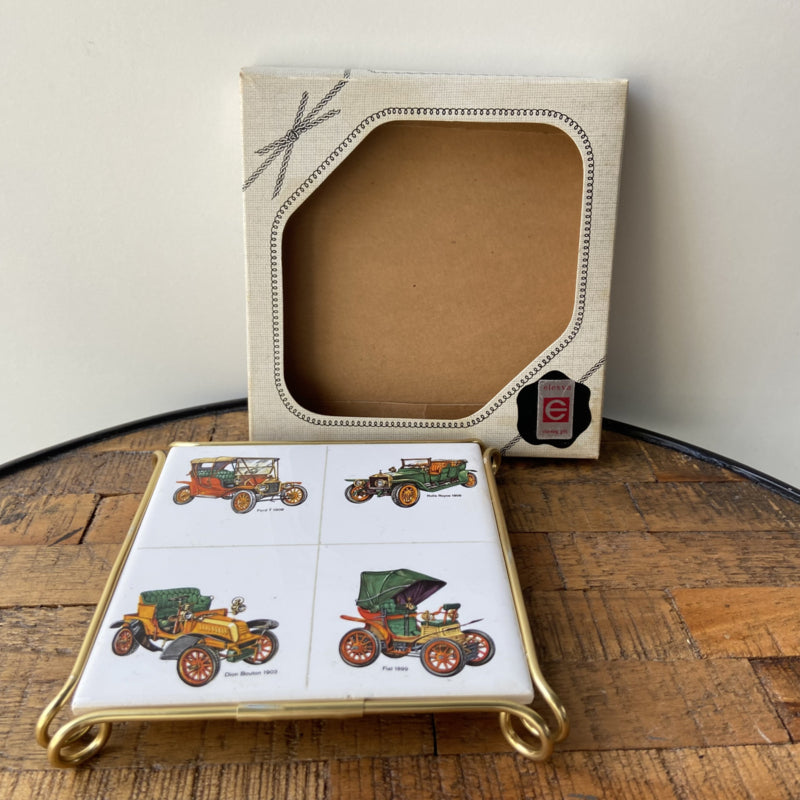 Vintage onderzetter tegel oldtimers