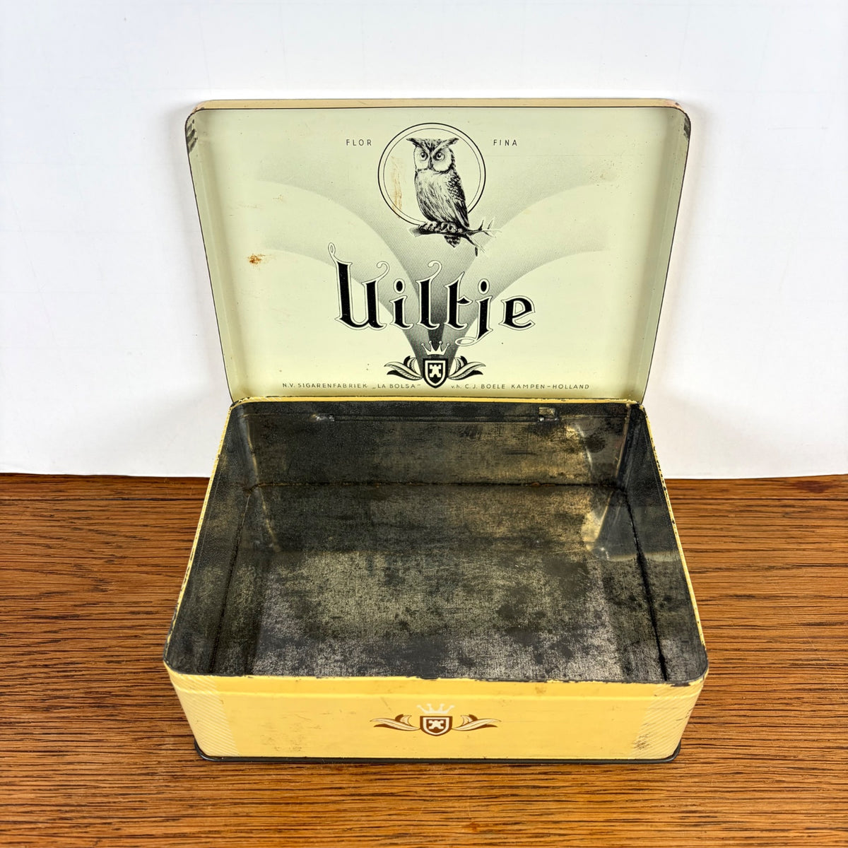 Vintage sigarenblik Uiltje