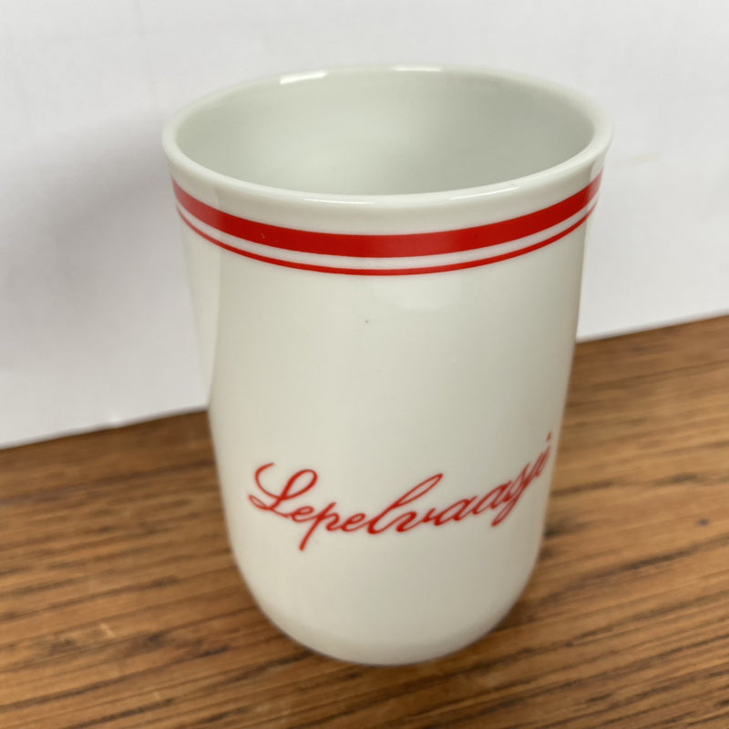 Vintage lepelvaasje rood