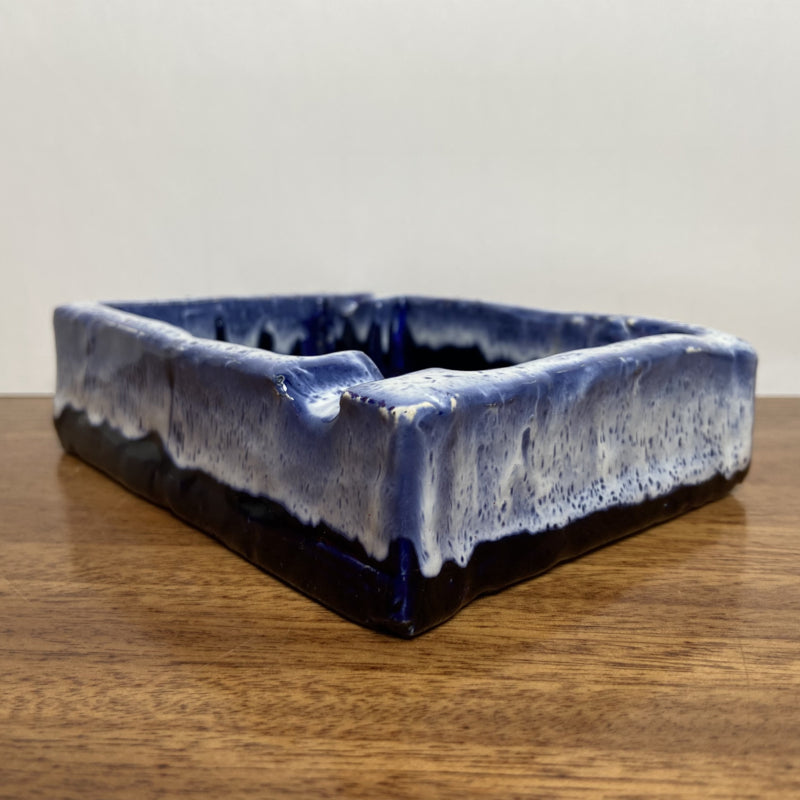 Vintage fat lava asbak blauw