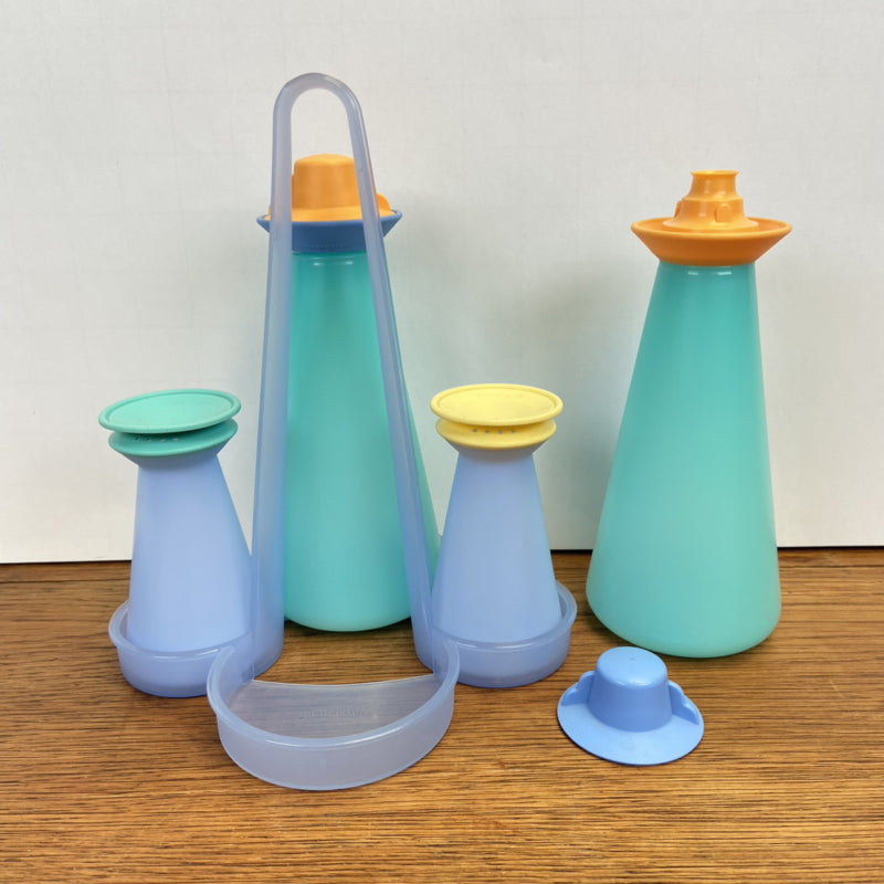 Tupperware tafelset olie azijn peper en zout