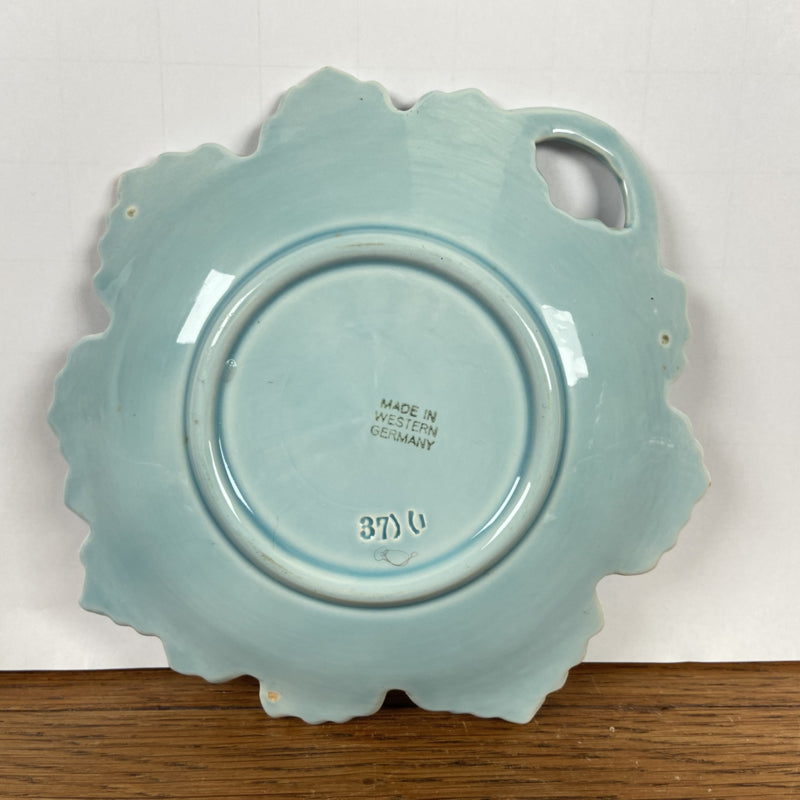 Blauw keramieken blad