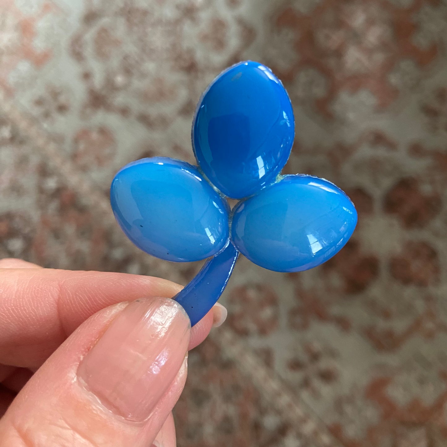 Vintage broche blauw