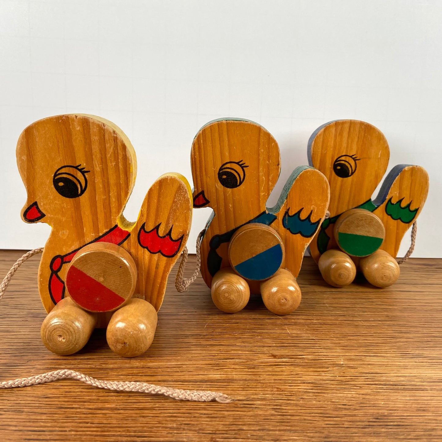 Vintage houten eendjes