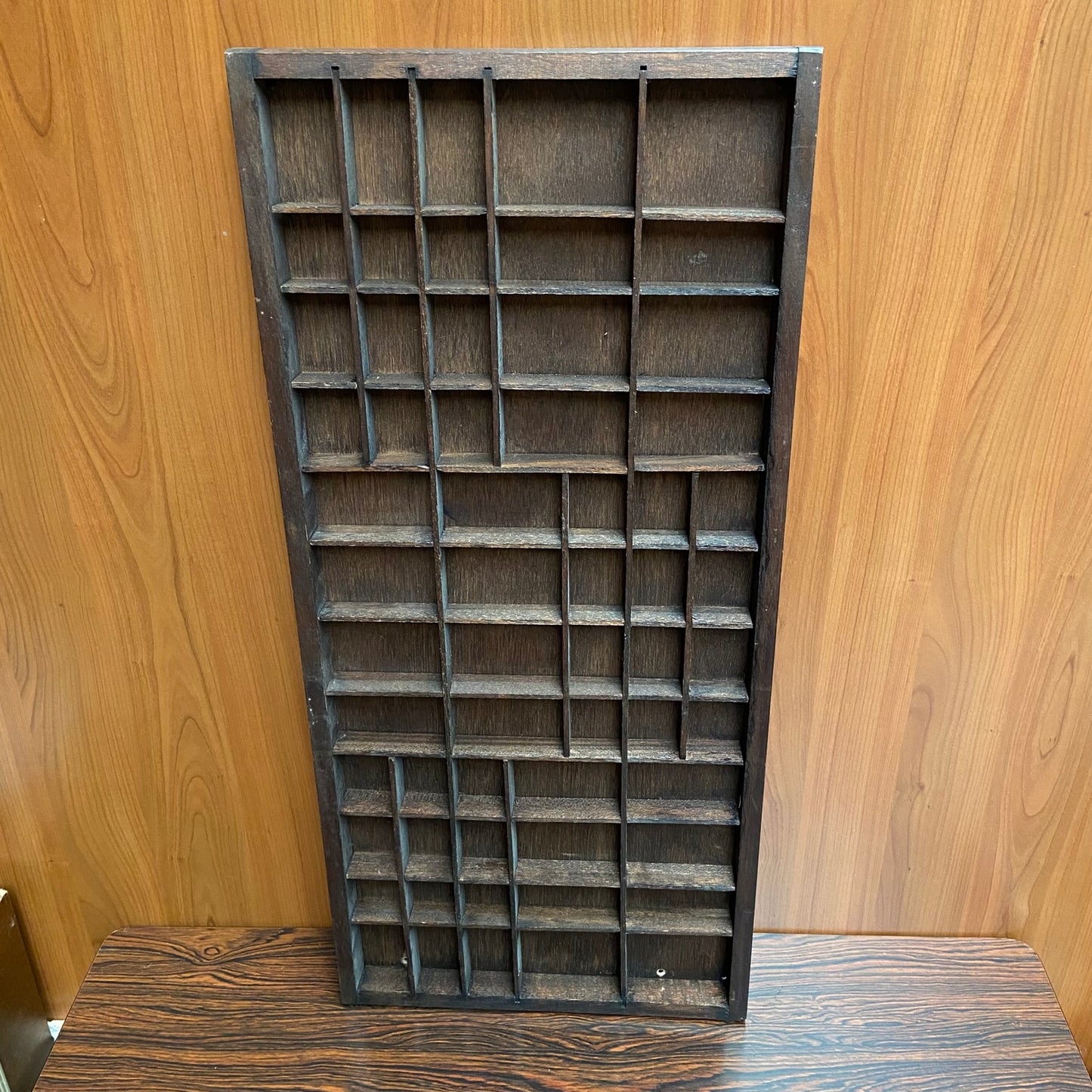 Vintage houten letterbak