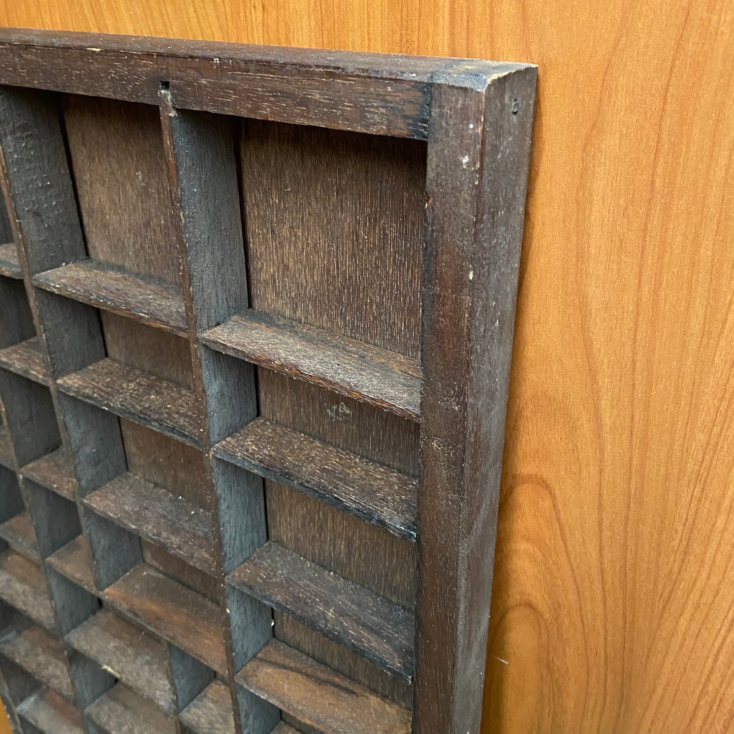 Vintage houten letterbak