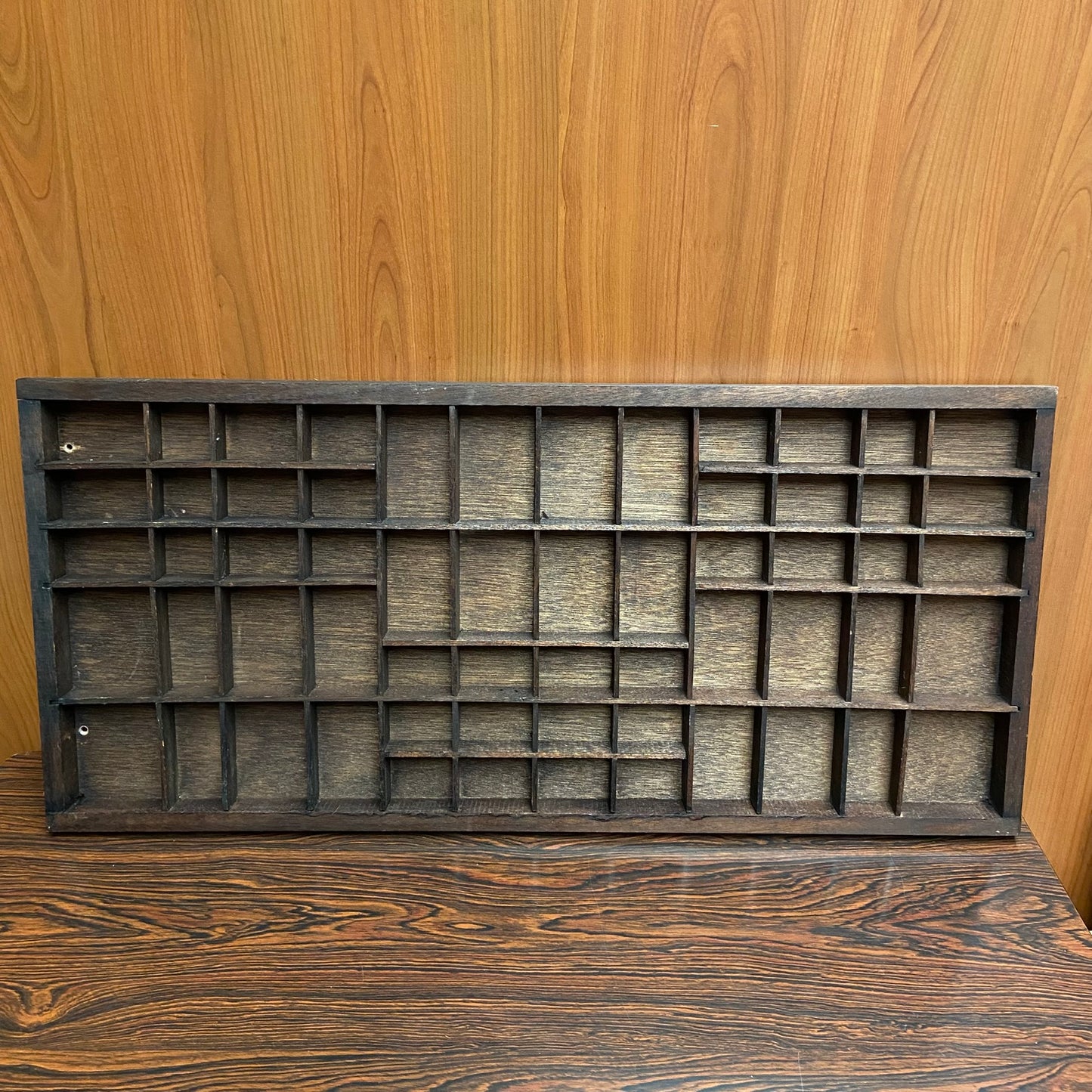 Vintage houten letterbak