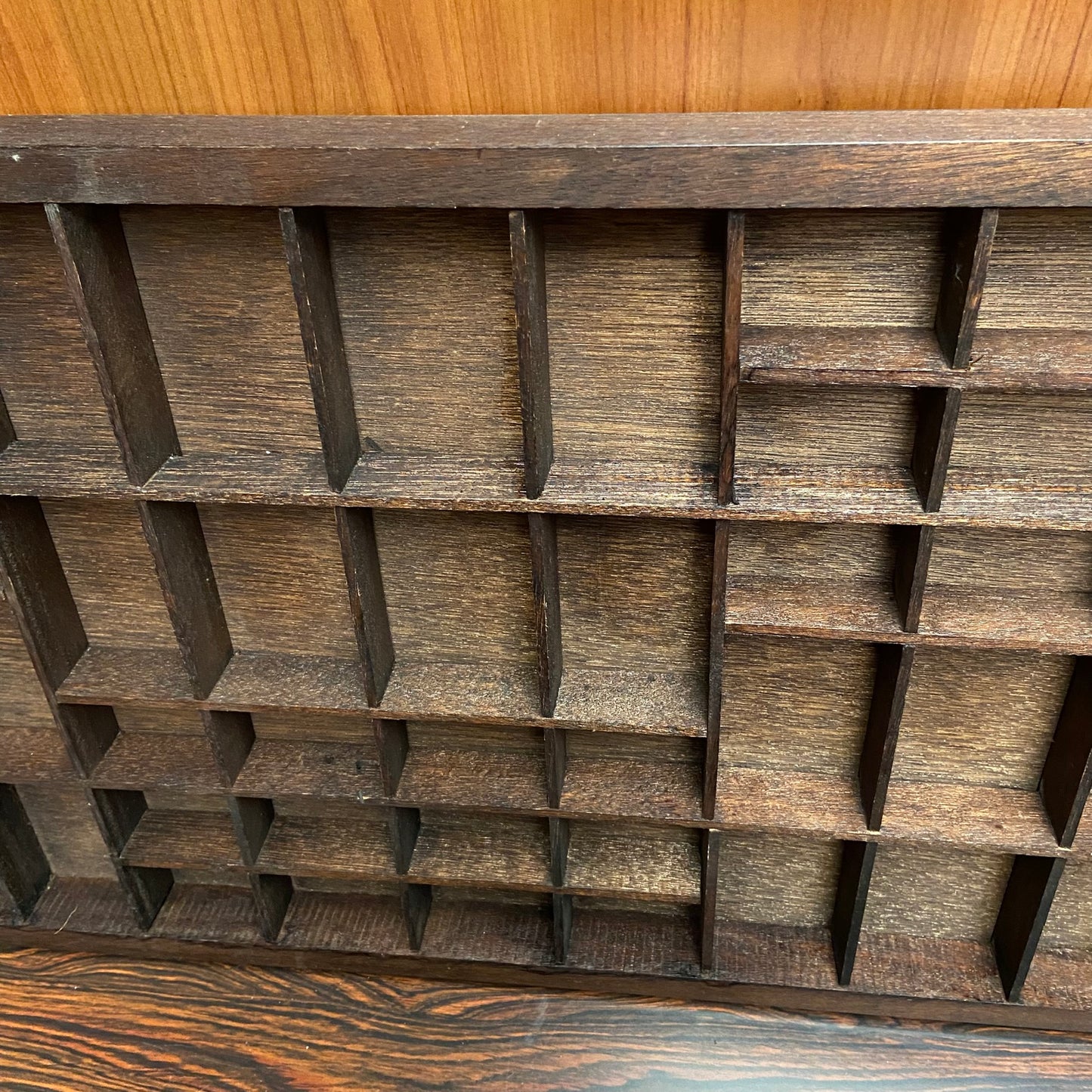 Vintage houten letterbak
